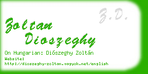 zoltan dioszeghy business card