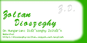 zoltan dioszeghy business card